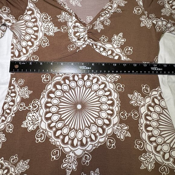 INC International Concepts Womens Babydoll Dress Medium Y2K Boho Floral Abstract - Picture 6 of 9